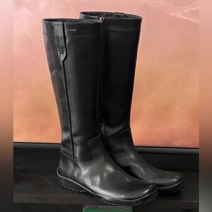 ❗️AS-IS❗️GEOX D Arabelle Tall Leather Boots Black Riding Zip